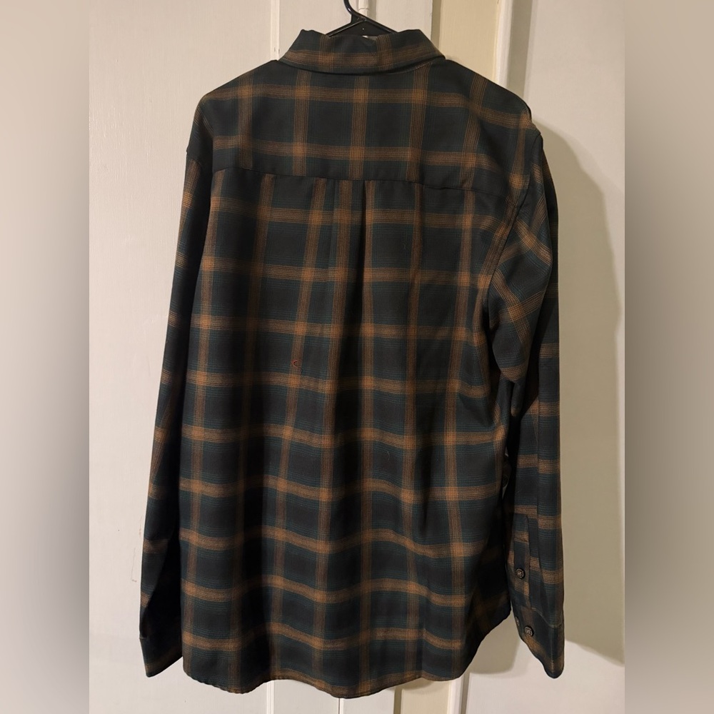 Men’s DIXXON BROWNELLS Brown and Green Flannel Shirt - Picture 2 of 6